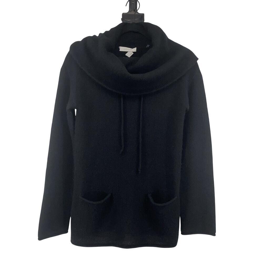 Christopher Fischer Womens Black Cashmere Sweater Long Sleeve Size XS Cowl Neck